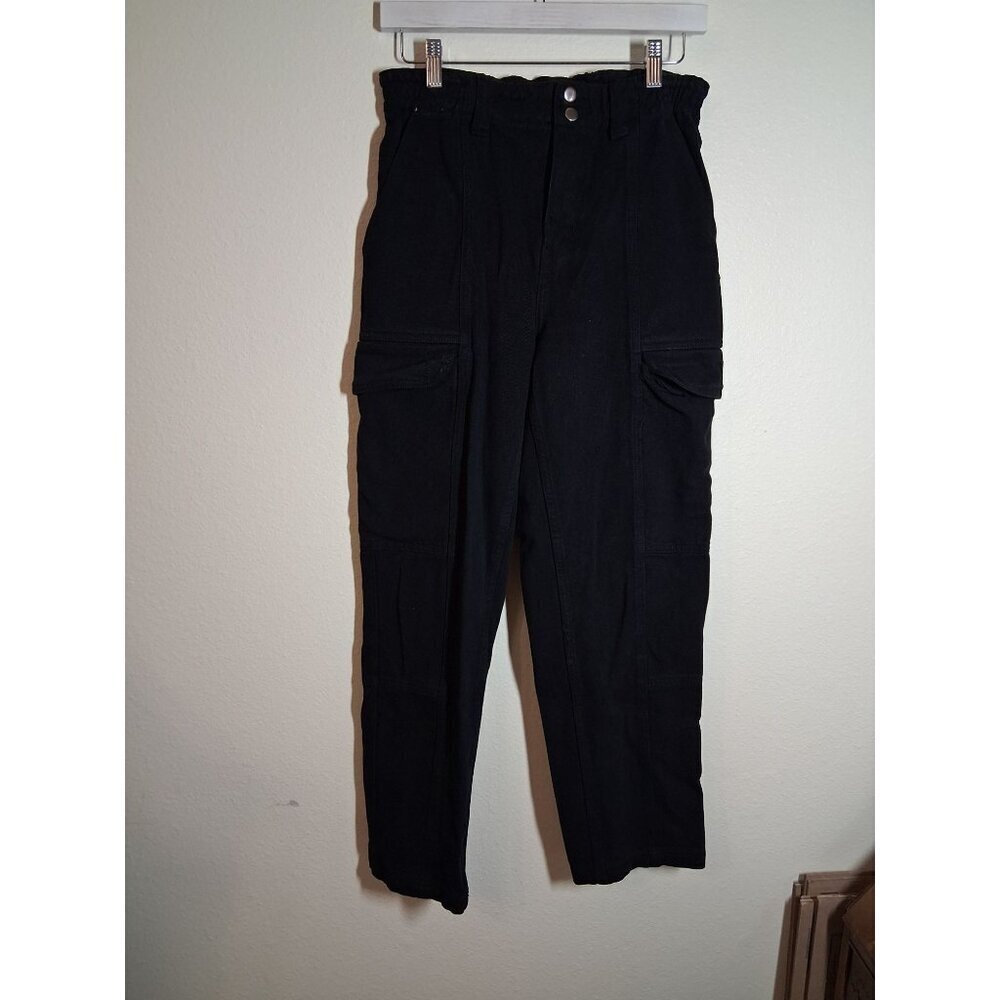 Pacsun Denim Jeans Black Y2K Straight Leg Cargo Grunge Skater Casual Size Medium